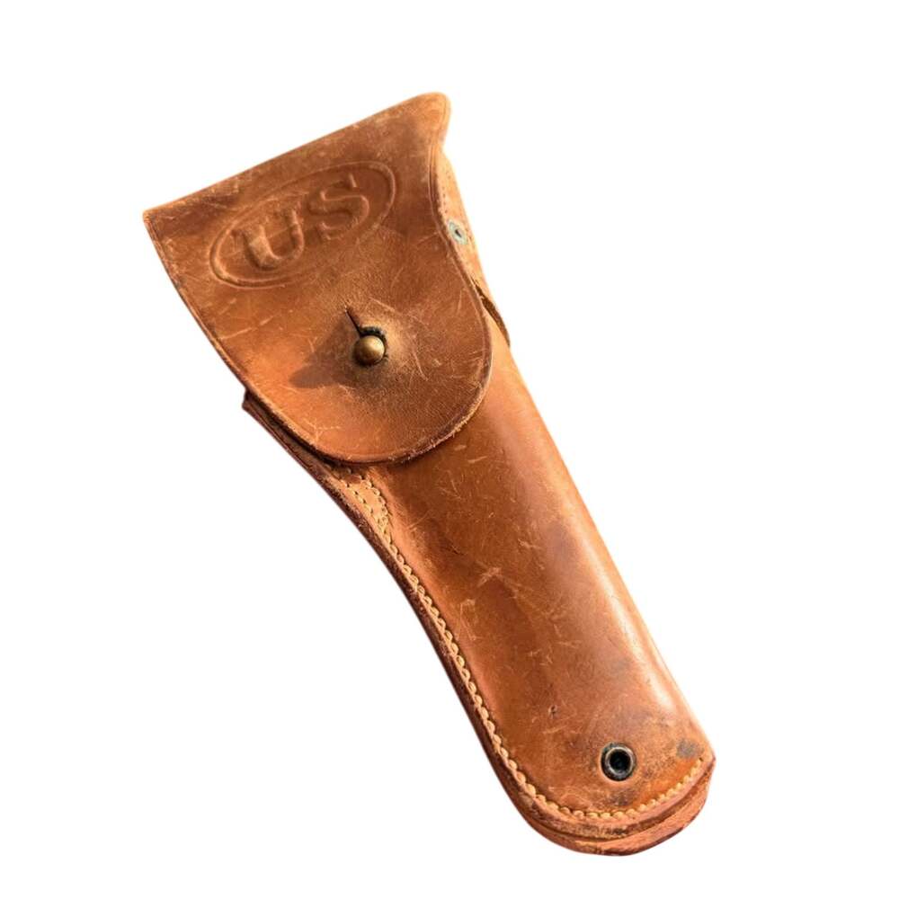 🌲 Genuine U.S. military-issued M1916 leather holster with period markings